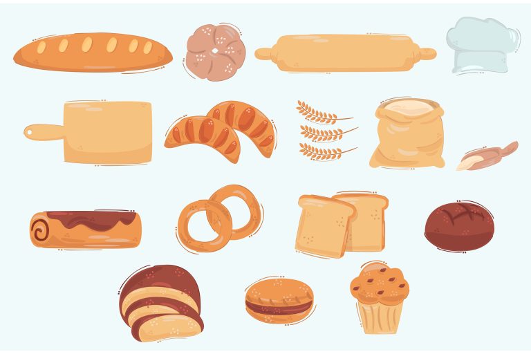 Bread Icon Illustration (flat design)